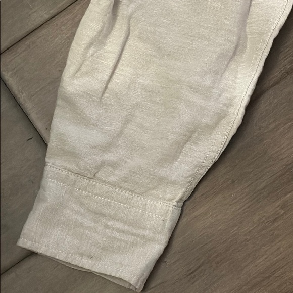 Jack & Jones premium  Light Beige Button Down Shirt JPRBLASUMMER half placket - Picture 5 of 8